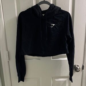 Gymshark Black Cropped Sweatshirt